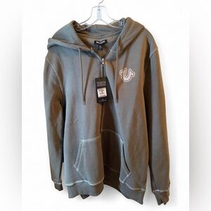 New True Religion TNL Puff Buddha Zip Hoodie XXL Kalamata Green